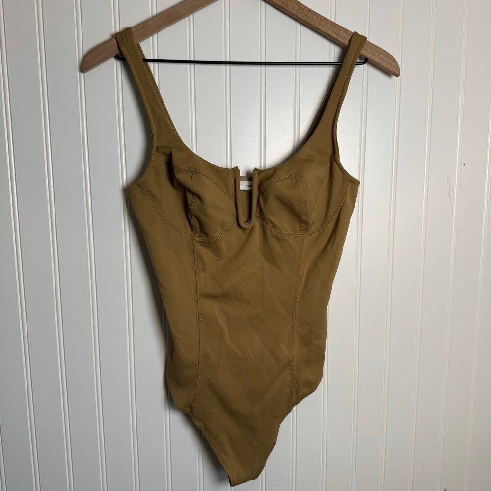 Good American Scuba U Corset Bodysuit in Pecan Women’s Size 3 - Picture 2 of 10